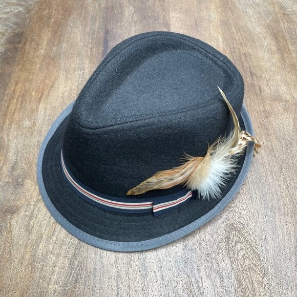 Stacy‎ Adams Black Wool Fedora Hat Size Medium Hat Size 7 Classic Formal Work
